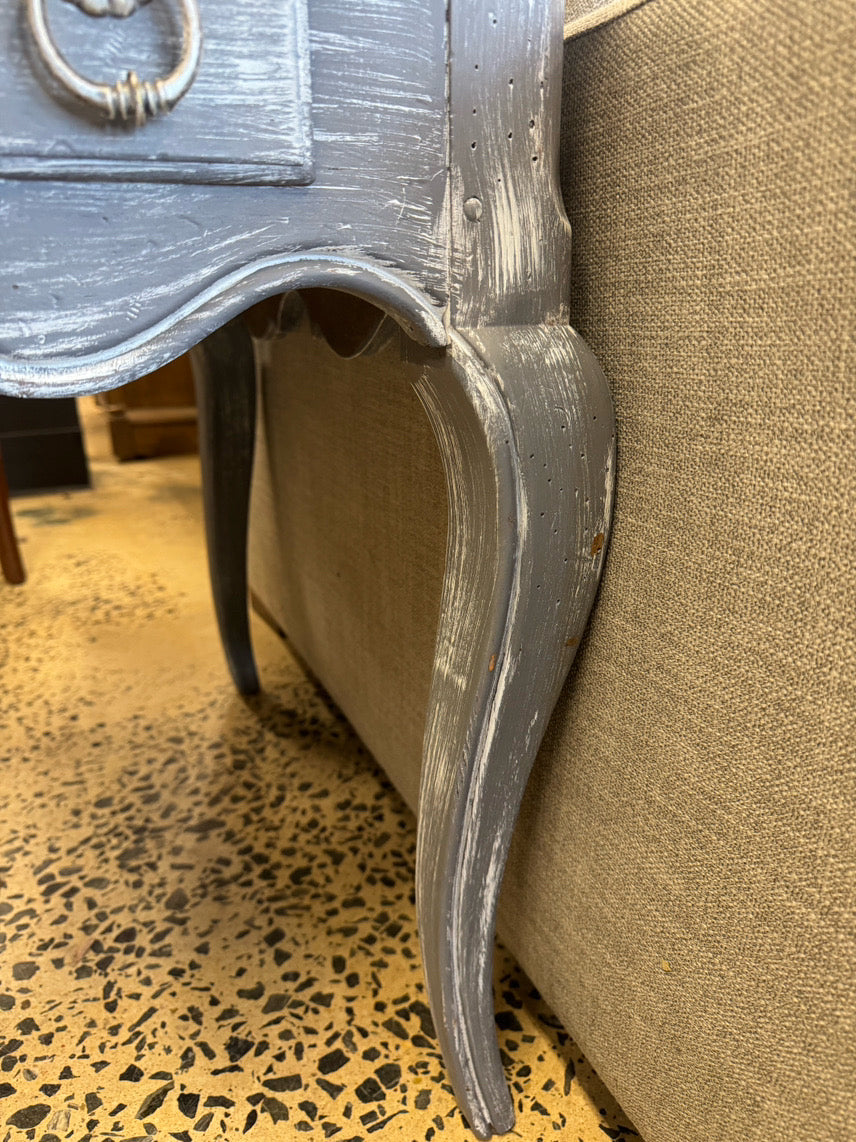 HECKMAN Gray Painted Wood End Table