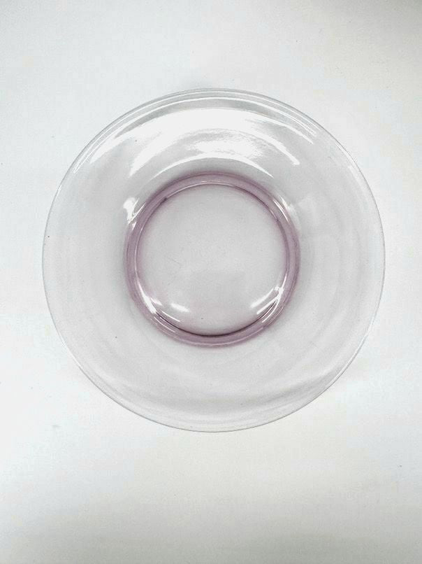 TIFFIN Wistaria Pink Glass Set of 12 Plates